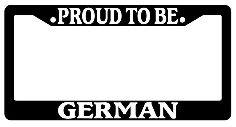 Black License Plate Frame Proud To Be German Auto Accessory Novelty  Mod-GRAPH9856236-2522