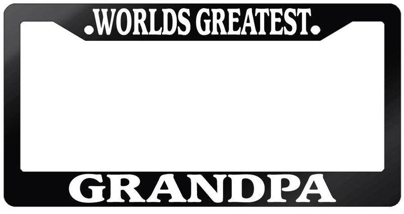 Glossy Black License Plate Frame WORLD&