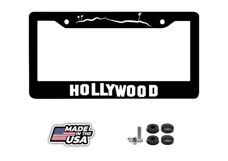 Hollywood Sign Los Angeles California Love Palm Trees License Plate Frame