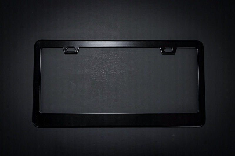 Premium Matte Black Stainless Steel License Plate Frame Cover Universal Fitment