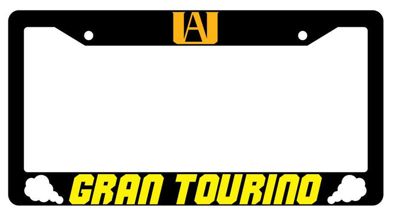 Gran Turino Black Plastic License Plate Frame Auto My Hero Academia  Mod-GRAPH9856236-2875