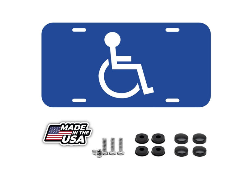 HANDICAP Disabled disability Parking Vehicle License Plate Front Auto Tag NEW