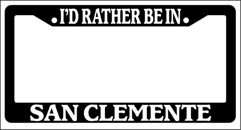 Black License Plate Frame I&