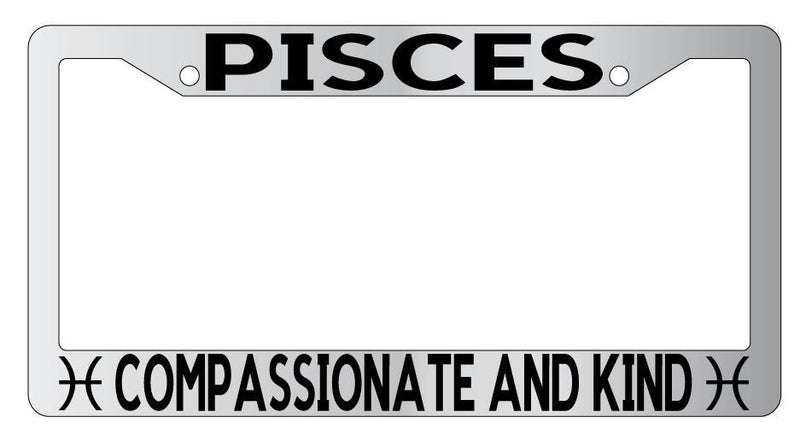 Chrome License Plate Frame Auto Accessory Pisces Imaginative and Sensitive  Mod-GRAPH9856236-10261