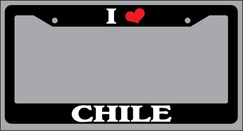 Black License Plate Frame I Heart Chile Auto Accessory 1184  Mod-GRAPH9856236-1380