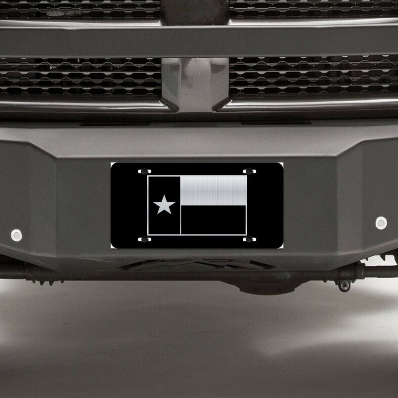 Texas Flag License Plate Tag Vanity Front Aluminum 6 Inches By 12 Inches