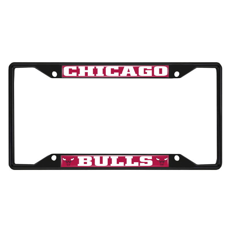 NBA Chicago Bulls Black Metal License Plate Frame