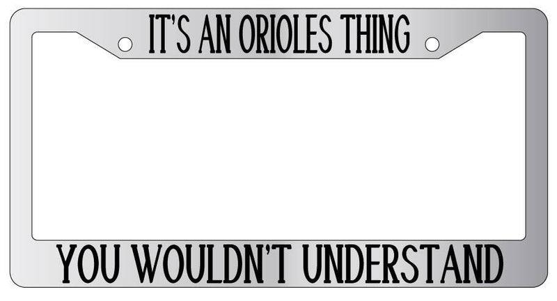 Chrome METAL License Plate Frame IT&