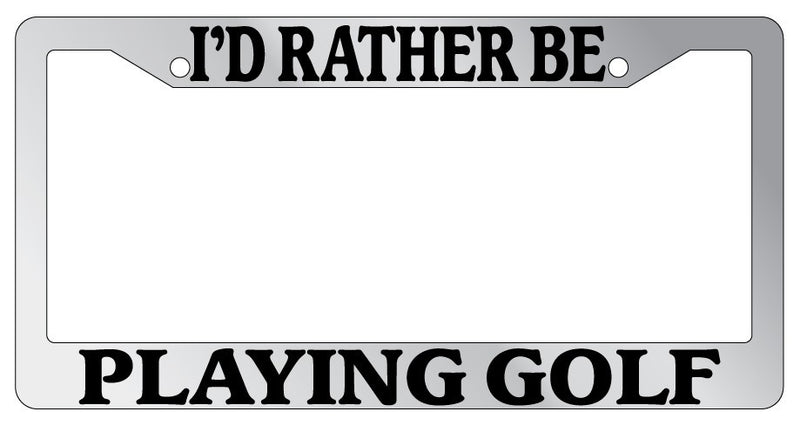 Chrome METAL License Plate Frame I&