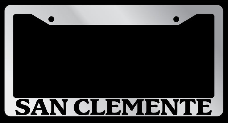 Chrome License Plate Frame "San Clemente" Auto Accessory Novelty 2632  Mod-GRAPH9856236-4435