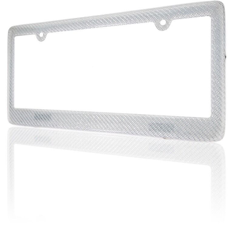 REAL 100% Silver CARBON FIBER LICENSE Plate Frame COVER 3K TWILL JDM /FF