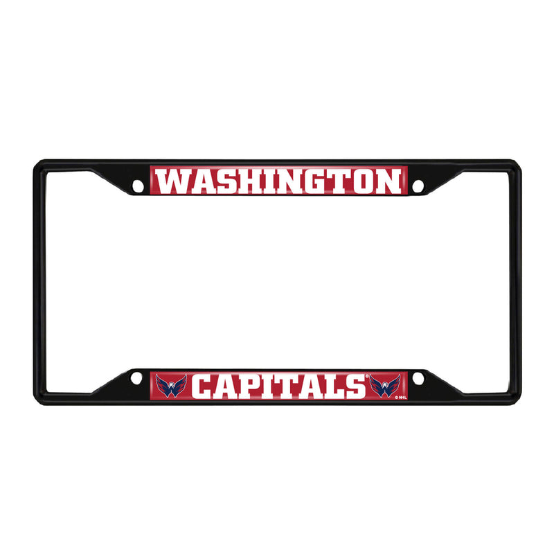 NHL Washington Capitals Black Metal License Plate Frame 2-4 Day Del.