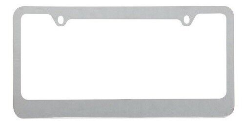 Chrome Metal Thin Top License Plate Frame Cove With Free Scew Caps