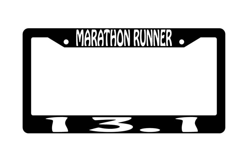 Black License Plate Frame MARATHON RUNNER 13.1 Auto Accessory  Mod-GRAPH9856236-1920