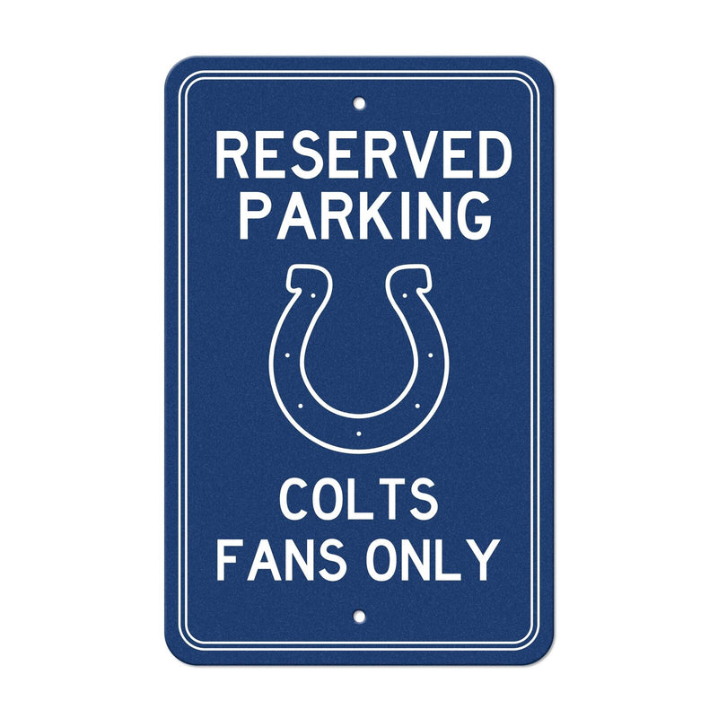 NFL Indianapolis Colts Reserved Parking Sign Large Decor 12"x 18"