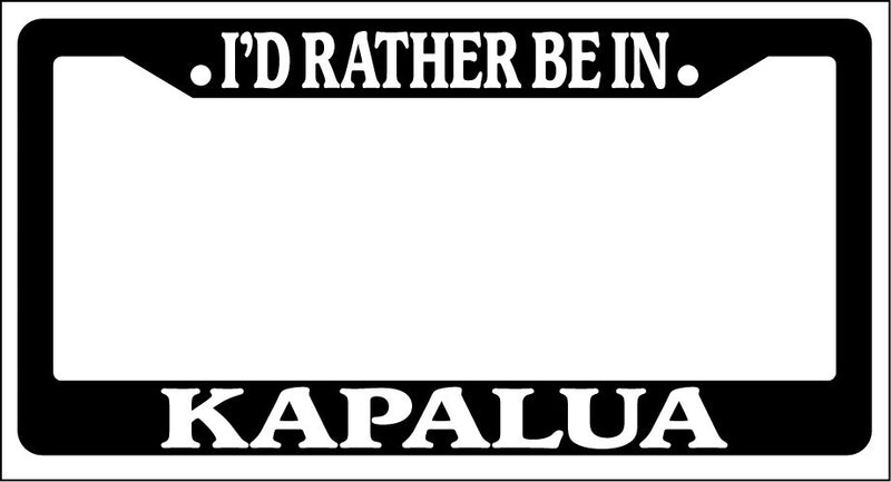 Black License Plate Frame I&