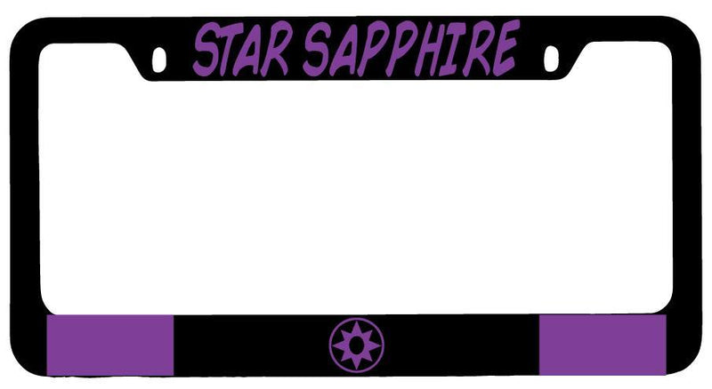 Star Sapphire Black METAL License Plate Frame Auto Accessory DC  Mod-GRAPH9856236-8757