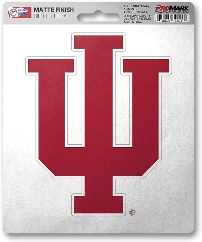 NCAA Indiana Hoosiers Decal Matte 5"X6.25" Auto Boat Luggage