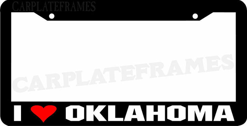 I LOVE Oklahoma License Plate Frame