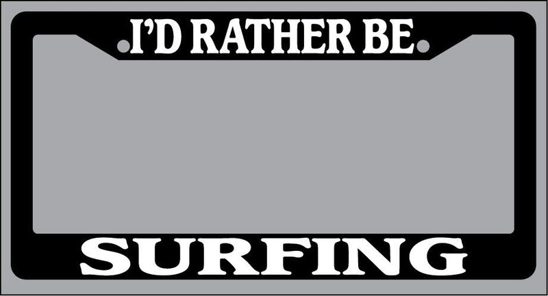 Black License Plate Frame "I&