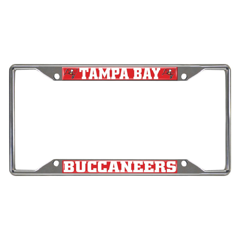 NFL Tampa Bay Buccaneers Chrome Metal License Plate Frame