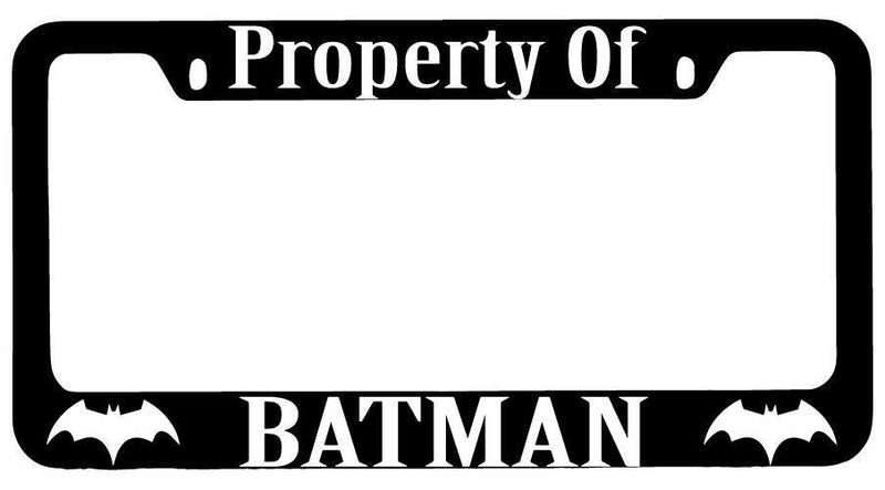 Property Of Batman Black METAL License Plate Frame  Mod-GRAPH9856236-7996