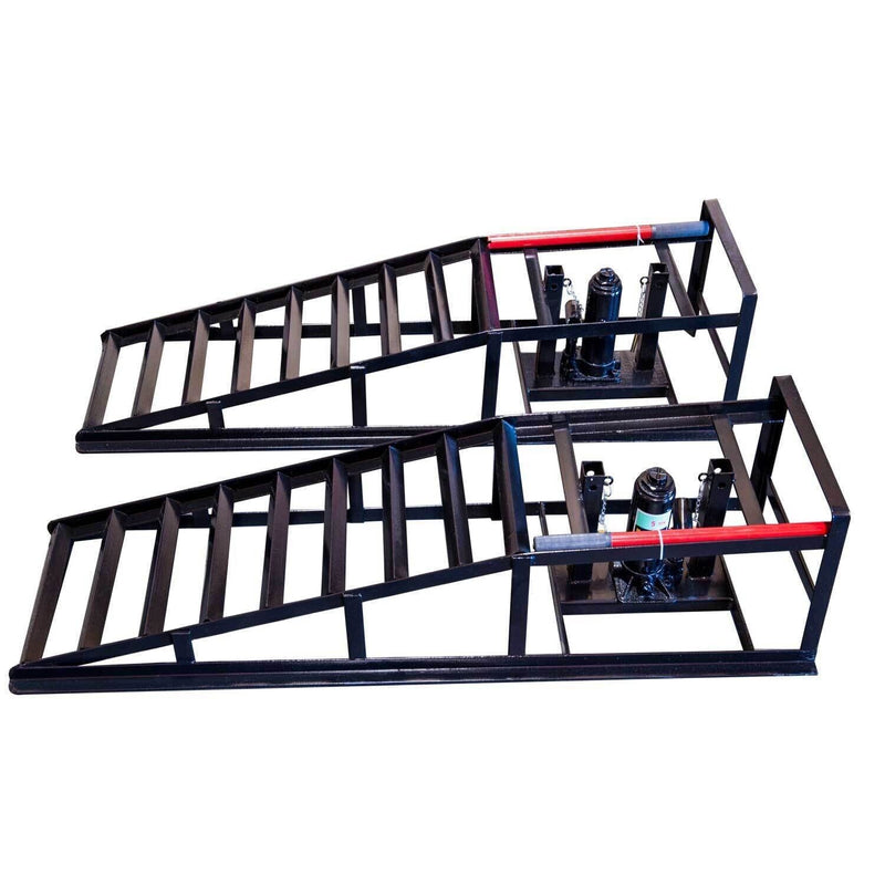 2 Hydraulic Vehicle Ramps 4,400 lb.Capacity Portable Car Repair 5 ton jack