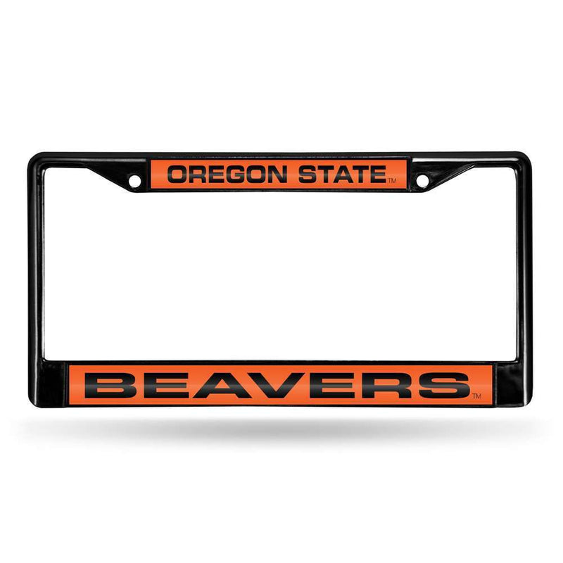 NCAA Oregon State Beavers Inlaid Acrylic Black License Plate Frame