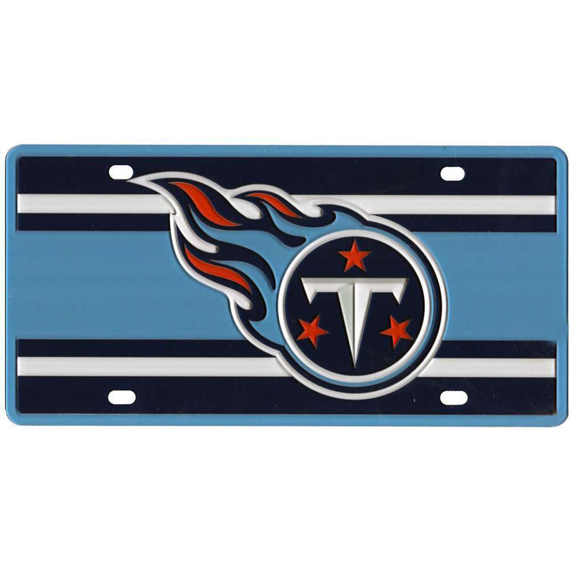 NFL Tennessee Titans Full Color Super Stripe Inlay License Plate