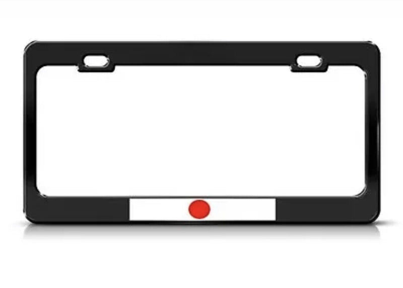 JAPAN JAPANESE FLAG COUNTRY Metal License Plate Frame Holder