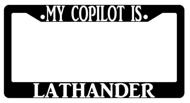 My Copilot Is Lathander Black Plastic License Plate Frame D&amp;D  Mod-GRAPH9856236-433