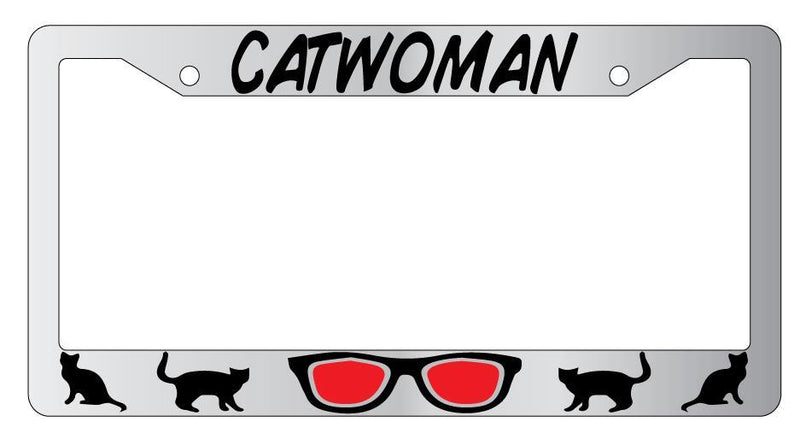 Catwoman Chrome License Plate Frame DC  Mod-GRAPH9856236-4135