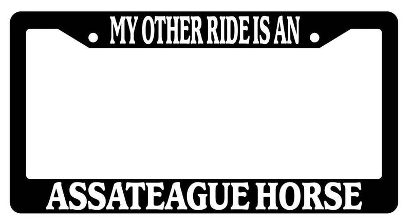 Black License Plate Frame My Other Ride is A(n) Assateague Horse 259  Mod-GRAPH9856236-2074