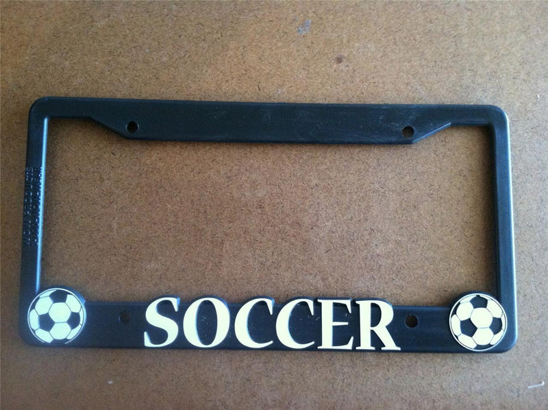 Black License Plate Frame Soccer 3D Auto Accessory Novelty  Mod-GRAPH9856236-14
