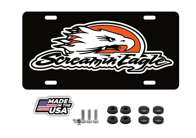 Screamin Eagle License Plate Aluminum Gift Car Tag Truck