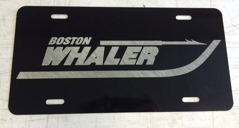 BOSTON WHALER Car Tag Diamond Etched on Aluminum License Plate