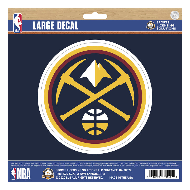 NBA Denver Nuggets Decal Large 8"X8" Auto RV Boat Cooler Luggage