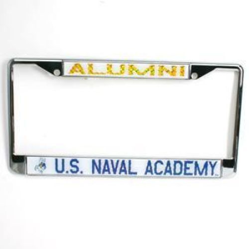 NCAA Navy Midshipmen Alumni Metal License Plate Frame W/domed Insert