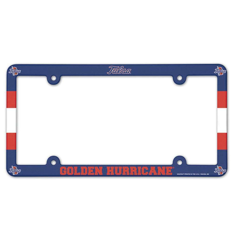 NCAA Tulsa Golden Hurricanes Plastic License Plate Frame