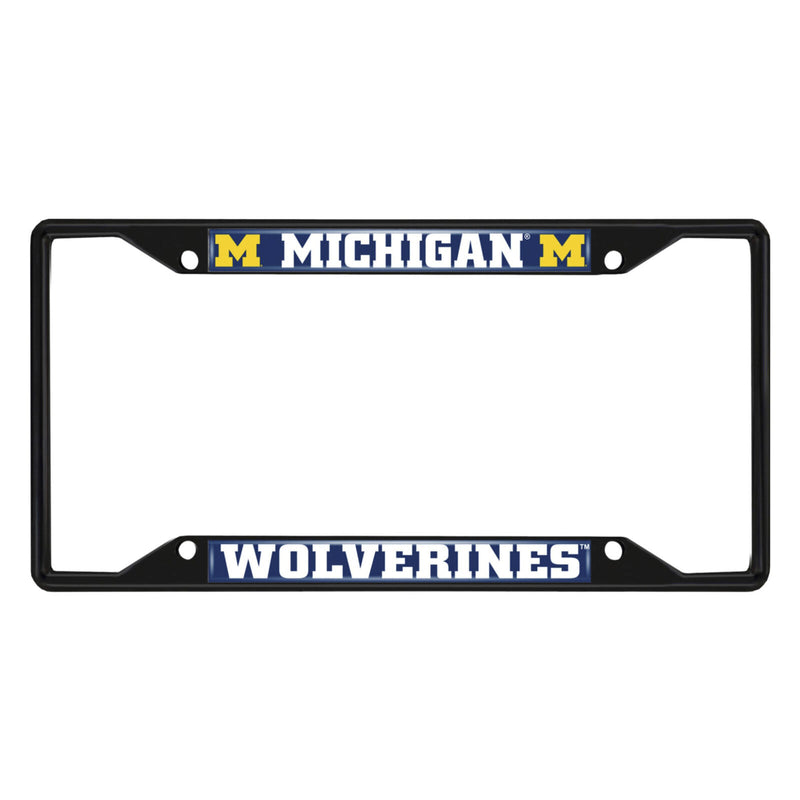 NCAA Michigan Wolverines Black Metal License Plate Frame