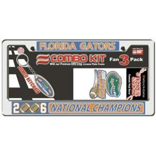 NCAA Florida Gators 2006 National Champions Combo Kit - License Plate Frame, Key Chai