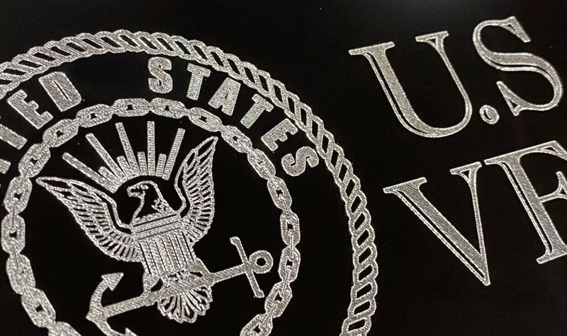US Navy Veteran Car Tag Engraved Diamond Etched Gloss Black License Plate GIFT