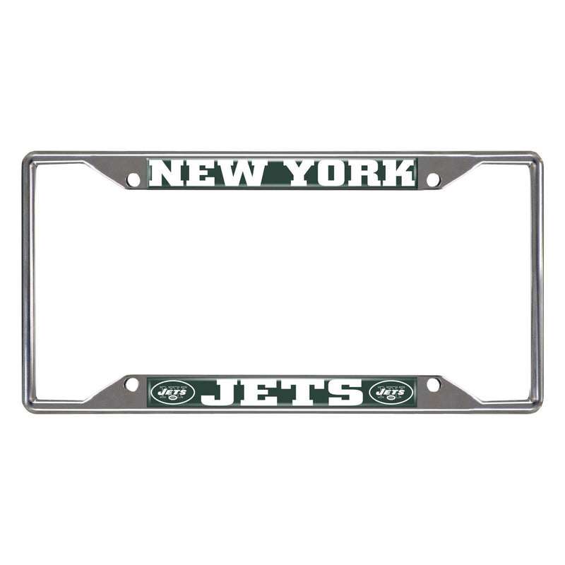 NFL New York Jets Chrome Metal License Plate Frame