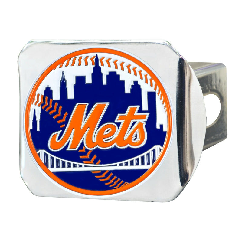 MLB New York Mets 3D Color on Chrome Metal Hitch Cover