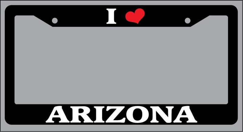 Black License Plate Frame I Heart Arizona Auto Accessory 1059  Mod-GRAPH9856236-1369