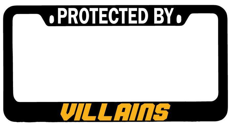 Protected By Villains Black METAL License Plate Frame Auto My Hero Academia  Mod-GRAPH9856236-8346