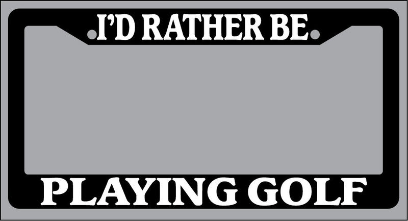 Black License Plate Frame "I&