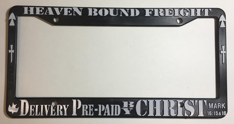 Black License Plate Frame Heaven Bound Auto Accessory  Mod-GRAPH9856236-2006