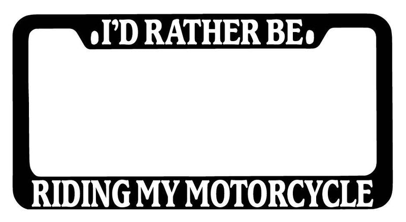 Black METAL License Plate Frame I&