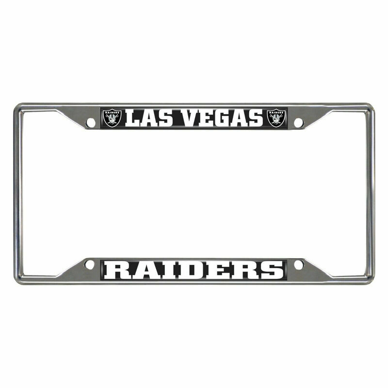 NFL Las Vegas Raiders Chrome Metal License Plate Frame